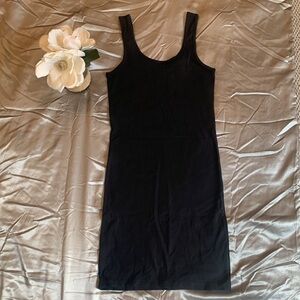 🌹bp. • Black Bodycon Tank Top Stretch Jewel Neck Mini Dress